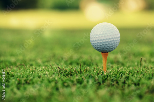 Golf ball on tee