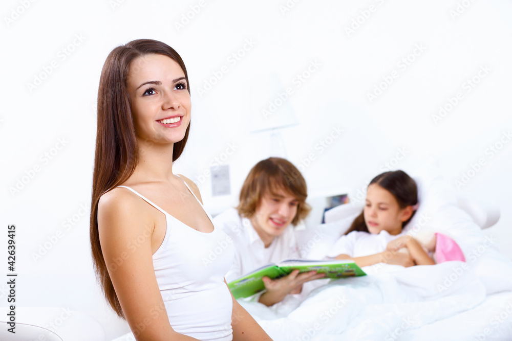 Fototapeta premium Family at home