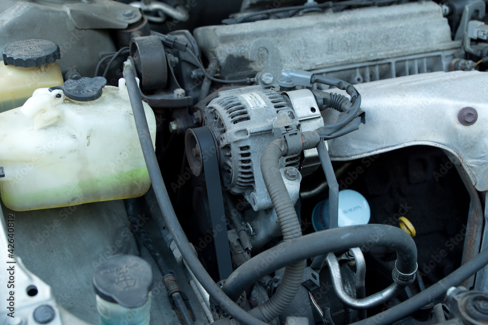 Fototapeta premium Car engine detail