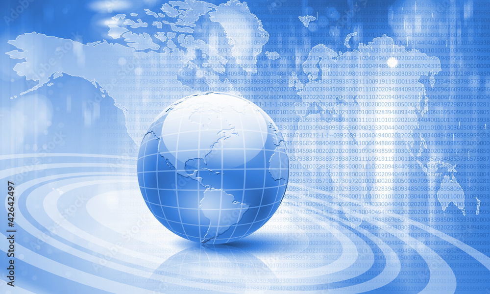 Planet earth and technology background Planet earth and technology background