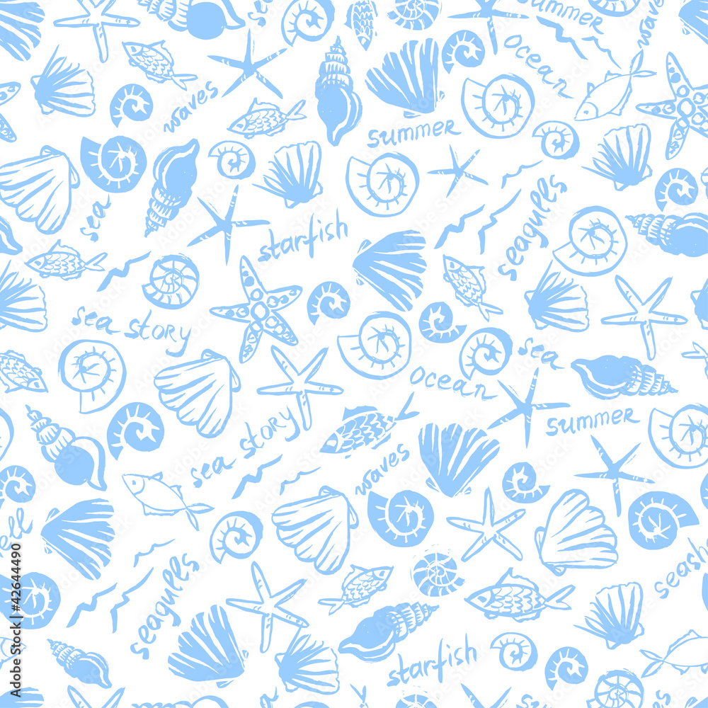 fantasy marine seamless pattern fantasy marine seamless pattern