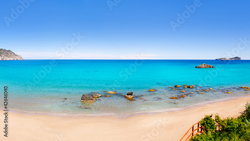 Fototapeta Naklejka Na Ścianę i Meble -  Aiguas Blanques Agua blanca Ibiza beach