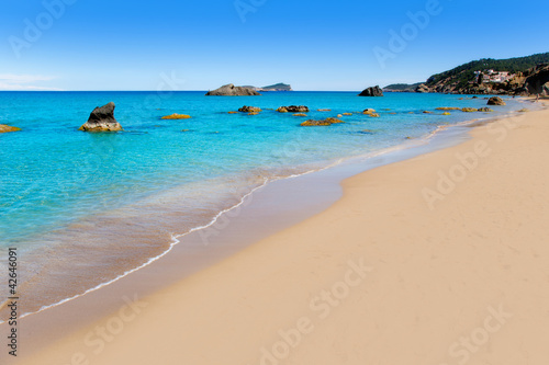 Fototapeta Naklejka Na Ścianę i Meble -  Aiguas Blanques Agua blanca Ibiza beach