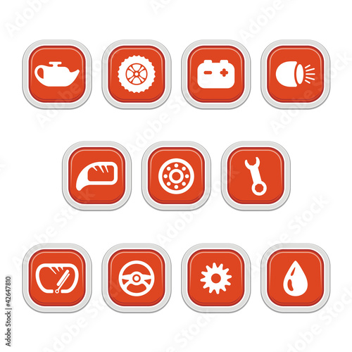 icons car parts and services