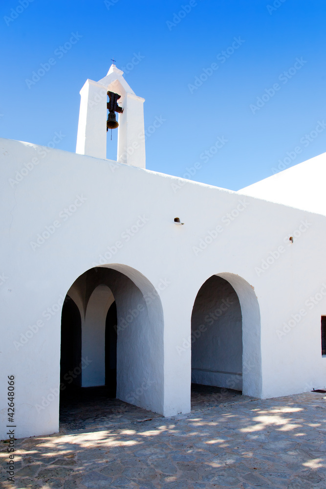 Ibiza Santa Agnes de Corona Ines white church