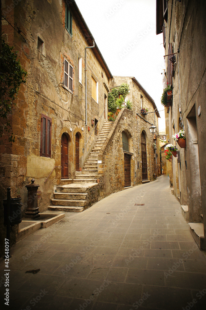 typical italian narrow street