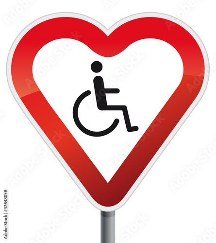 Herz Schild Behinderte