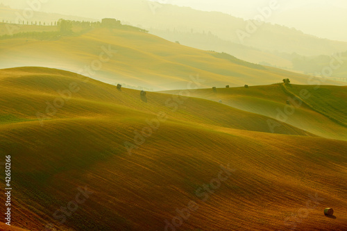 Scenic view of Tuscany landscape, Italy . Nature background