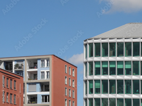Gebäude am Westhafen in Frankfurt