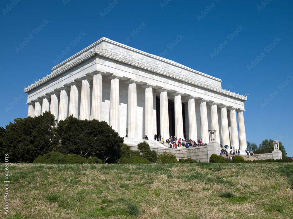 People Visit the Lincoln Memorial in Washington DC
