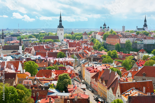 Panoramic view on the Old City of Tallin