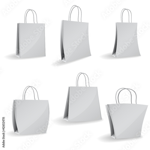 Set of vector paper bags