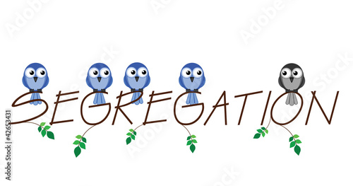 Segregation twig text representing intolerance