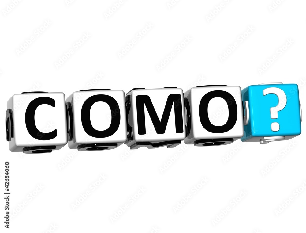 3D Spanish Question Button Click Here Block Text 3D Spanish Question Button Click Here Block Text