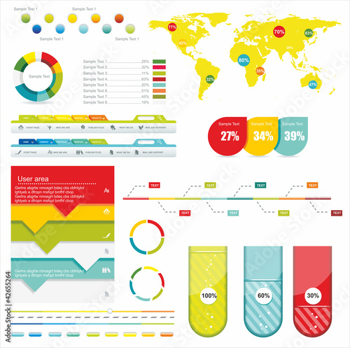 World Map and Information Graphics