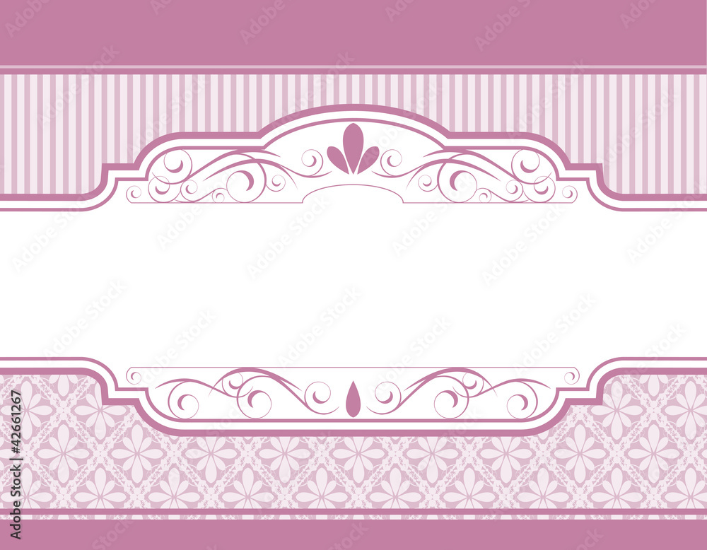 Vintage Label Banner Pink