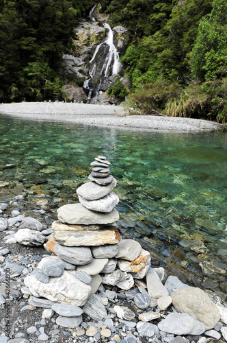 Fantail Falls, West Coast, New Zealand photo