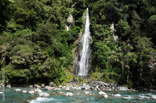 Fantail Falls, West Coast, New Zealand photo