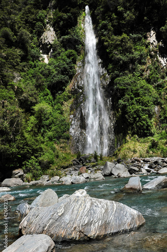 Fantail Falls, West Coast, New Zealand photo