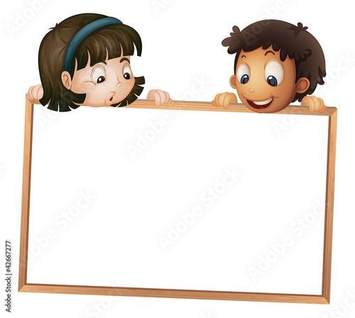 kids showing board