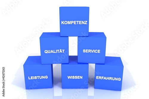 Blauer Skill-Würfelturm