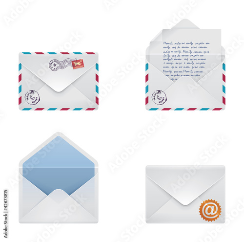 Vector envelope icon set