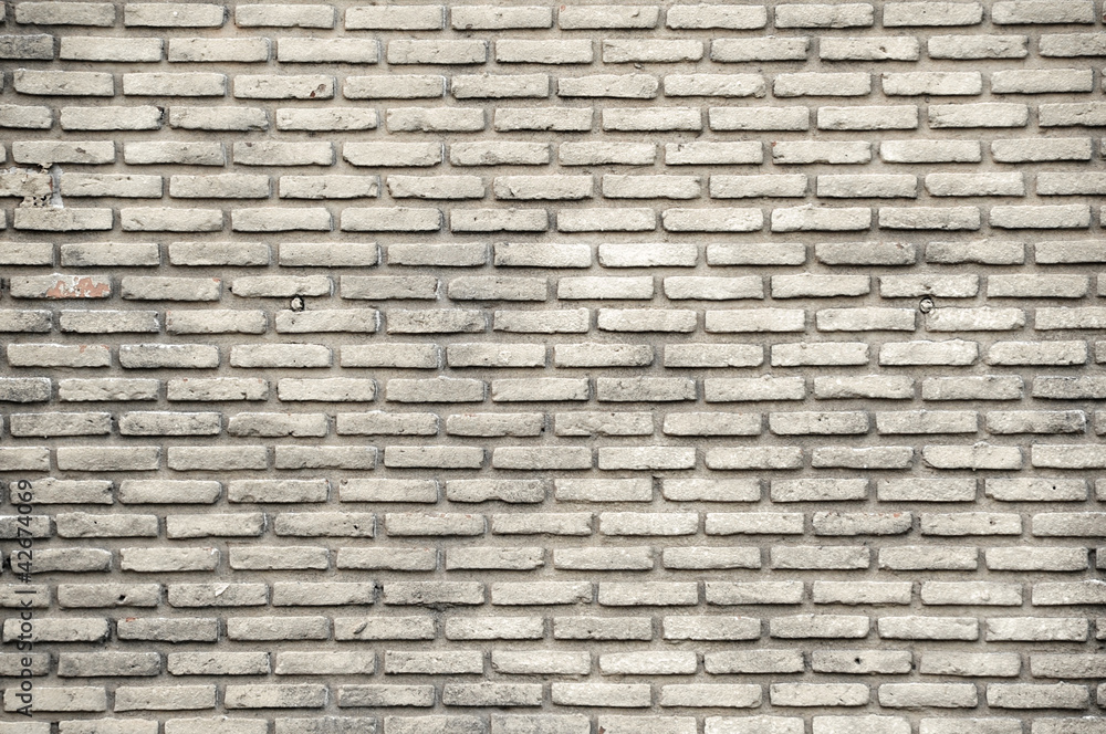 White brick wall White brick wall