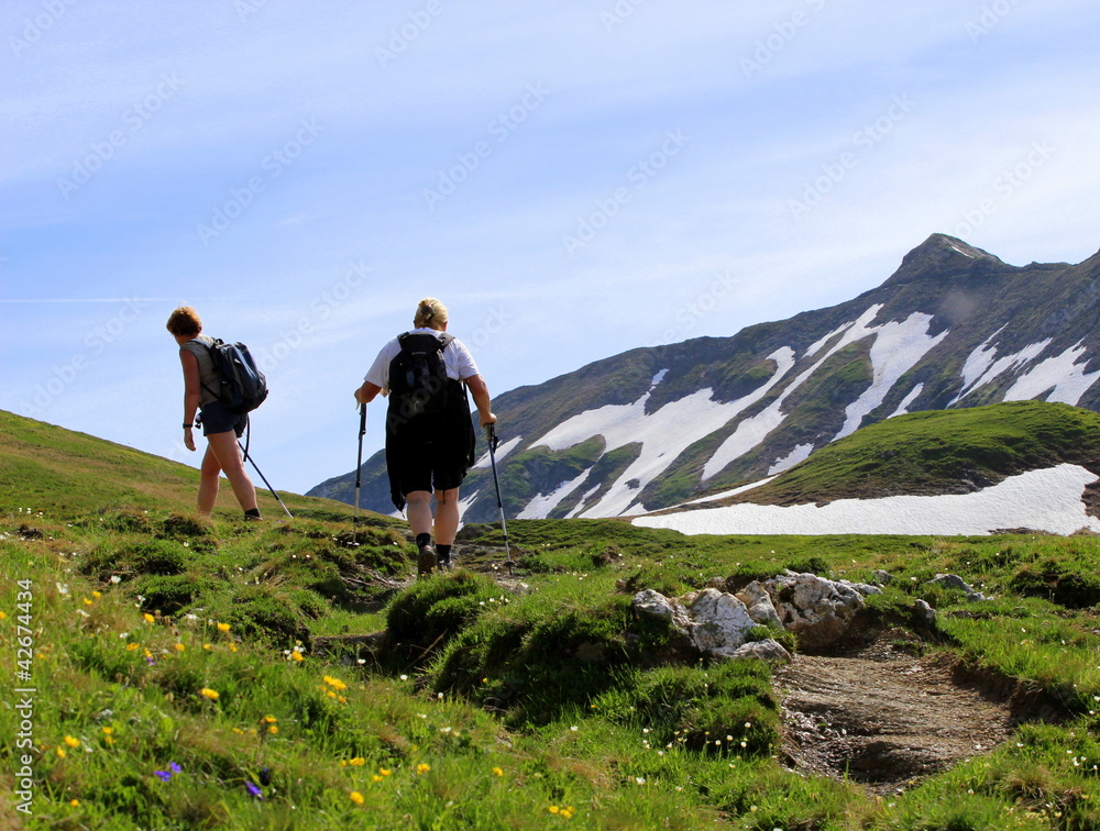 randonneurs dans le beaufortain