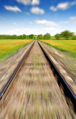 Motion blurred railway photo