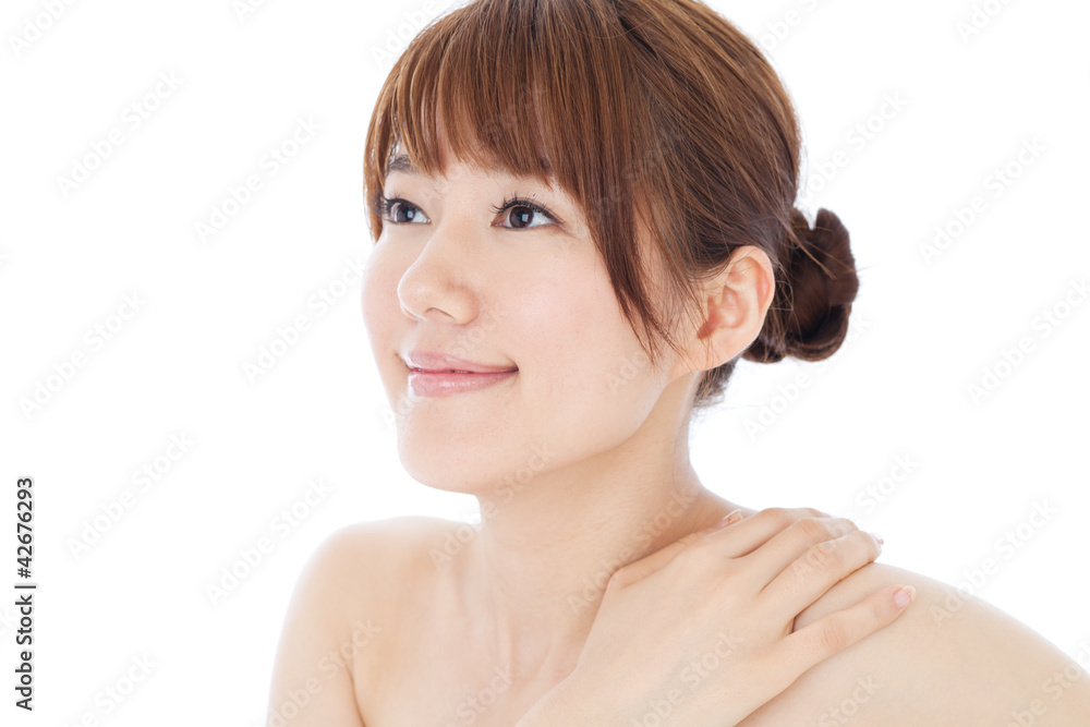 Beautiful young woman. Portrait of asian.