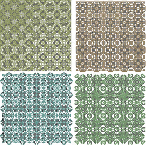 Big vintage plaid patterns set vector background