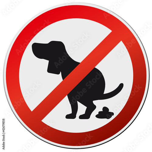 Schild Verbot Hundehaufen