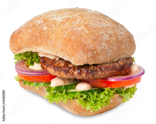 Sanwich with hamburger