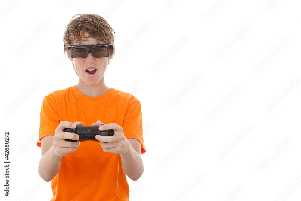 Fototapeta premium 3d video gamer glasses