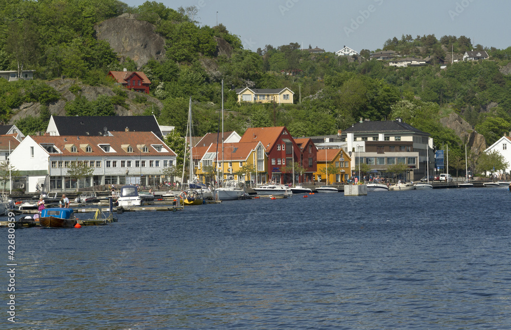 Fototapeta premium Mandal - small Norwegain coast town