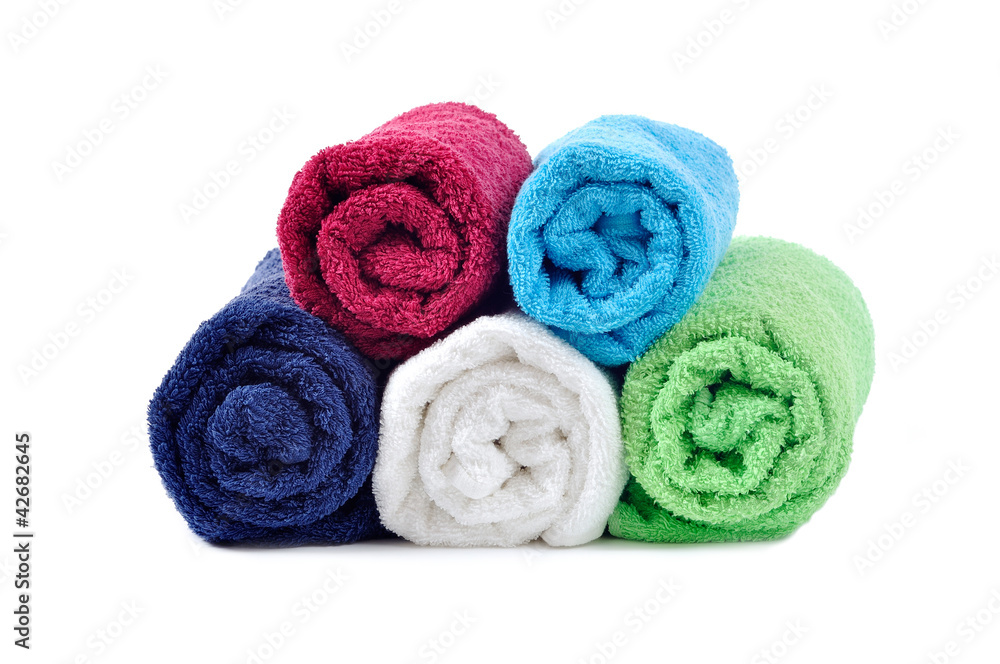 colorful rolled towels colorful rolled towels