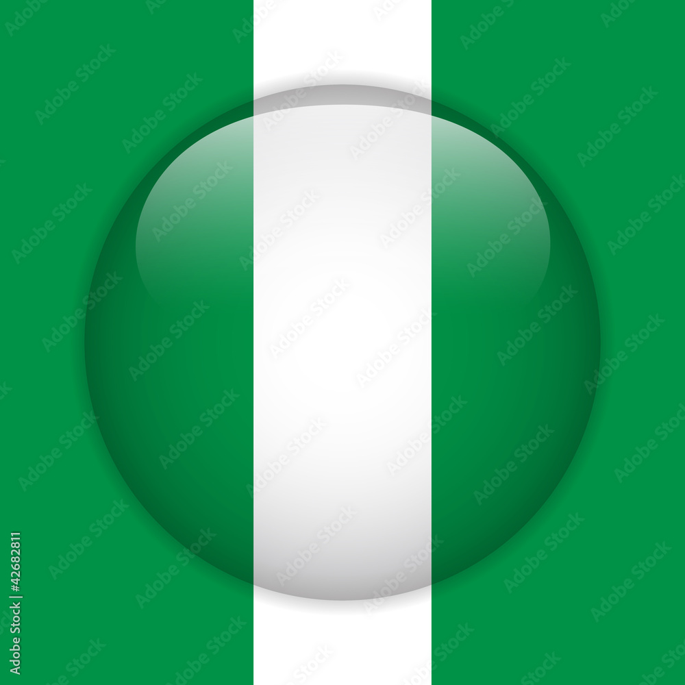 Nigeria Flag Glossy Button