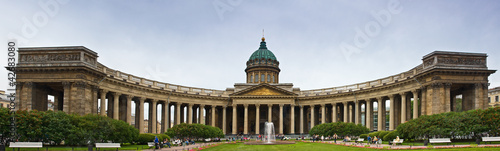 Panorama Kazan Cathedral on Nevsky Prospect