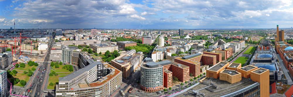 Fototapeta Panoramafoto Berlin, Blick vom Hochhaus