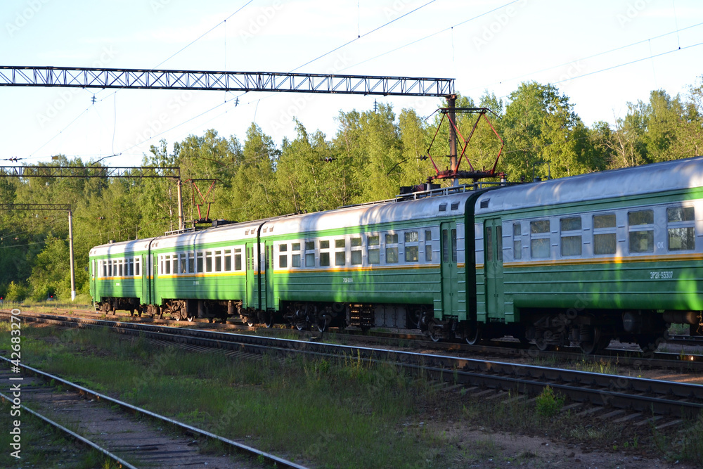 Naklejka premium Commuter train