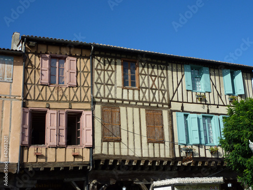 Timber-framed buildings in Mirepoix, Ariège photo