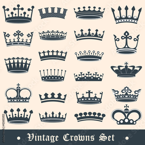Vintage crowns set