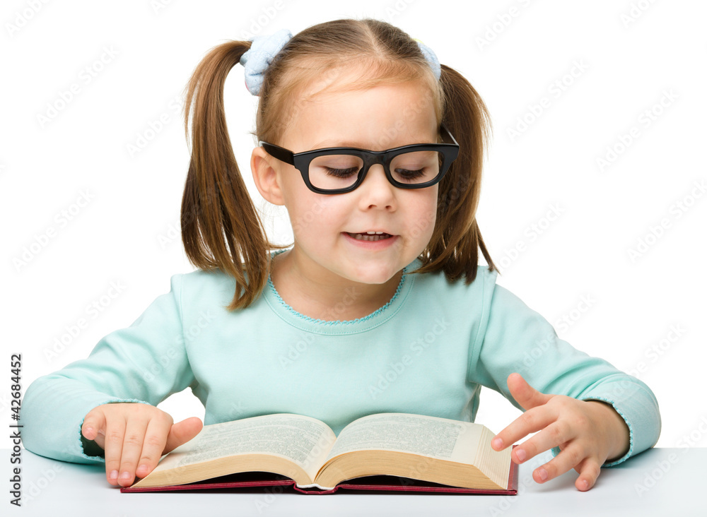 Cute little girl with books Cute little girl with books