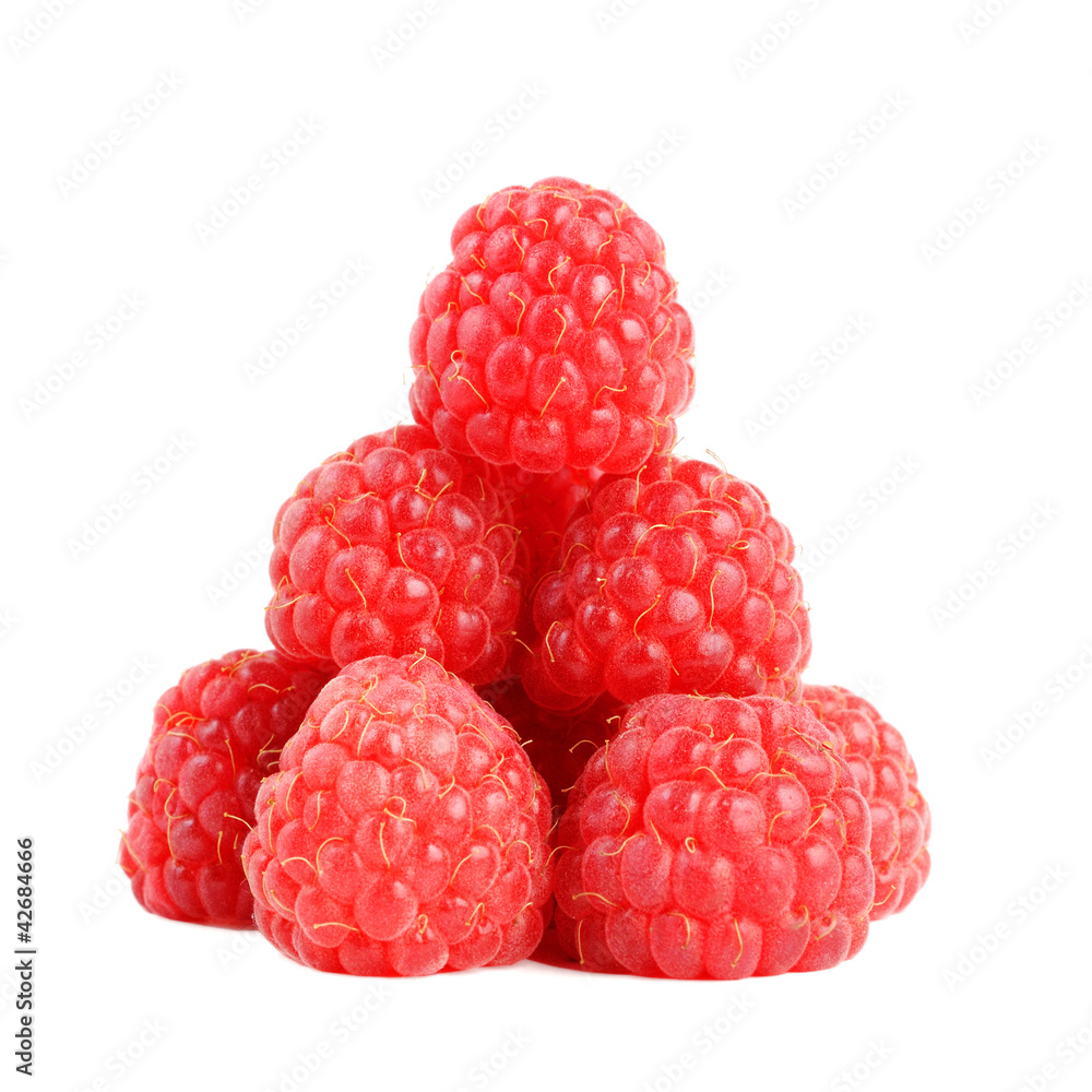 Ripe raspberry isolated on white background Ripe raspberry isolated on white background