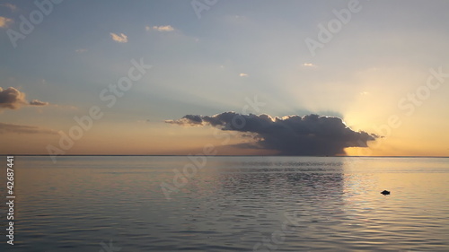 Magnificent Sunset over Manihi Lagoon photo