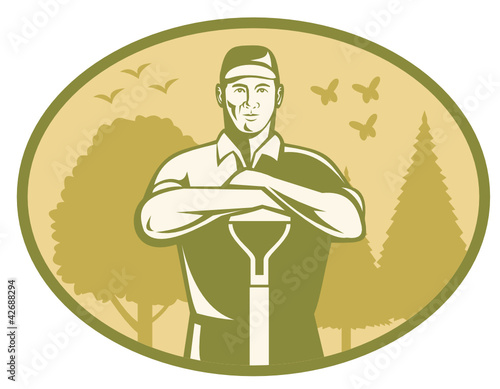 Gardener Landscaper Farmer Retro