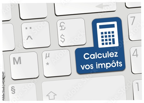 clavier calculez vos impôts