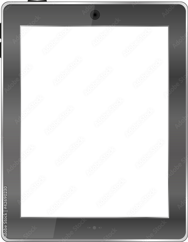 Obraz premium Realistic tablet pc computer with blank screen isolated on white