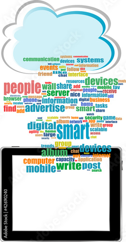 Vector concept communicator with social network word cloud