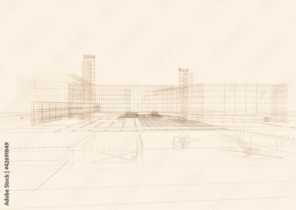 grattacieli wireframe architettura ingegneria grattacieli wireframe architettura ingegneria